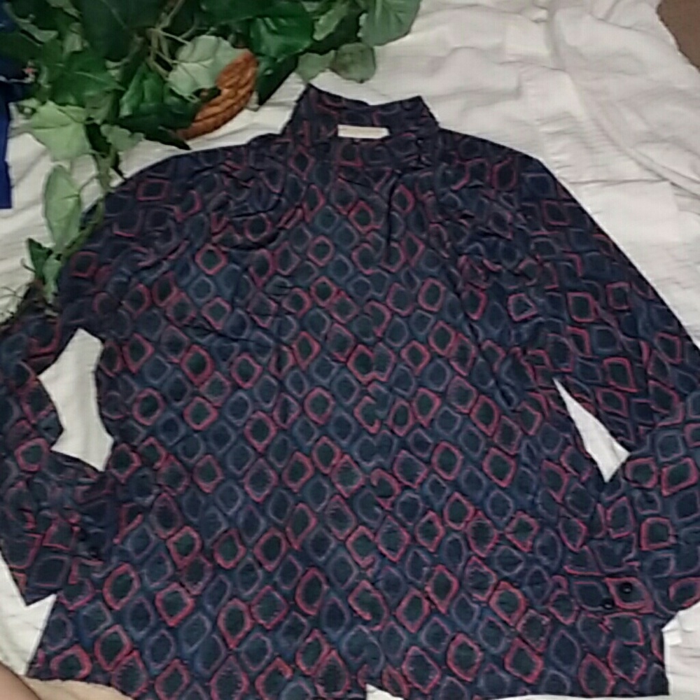 Pendleton  multicolor button blouse size 14 pretty